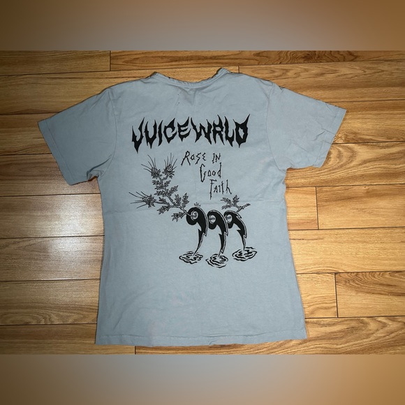 ROSE IN GOOD FAITH X JUICE WRLD - BROKEN HEARTS - T-SHIRT - SIZE M - BLUE - Picture 2 of 2